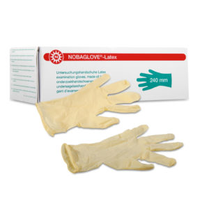 U-Handschuhe Latex puderfrei, groß -Nobaglove- 100 Stück ABVERKAUF
