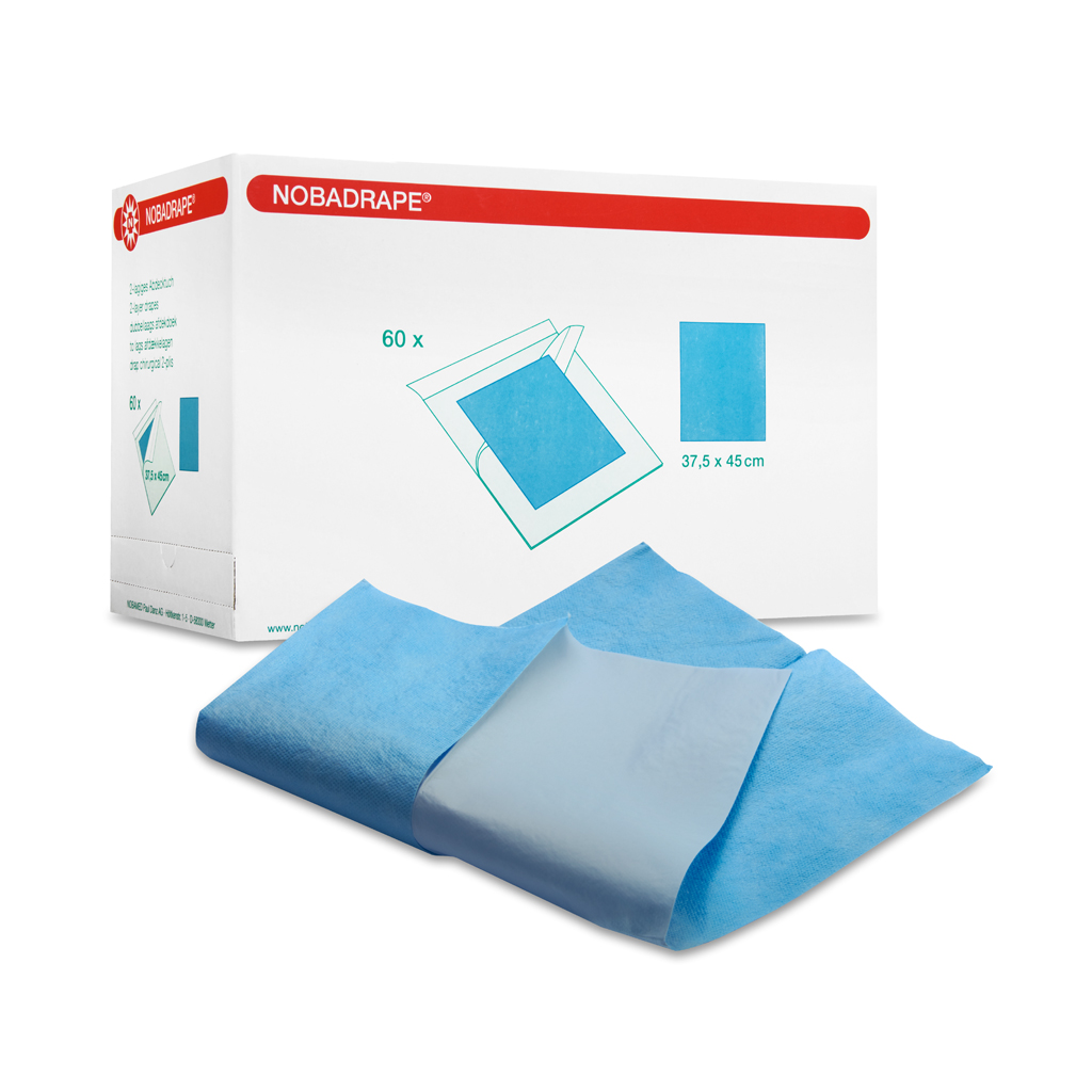 Abdecktuch Nobadrape, blau 37,5 x 45 cm, steril, 60 Stück