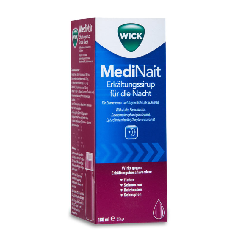 Wick MediNait Erkältungssaft, 180 ml - DK Pharma GmbH