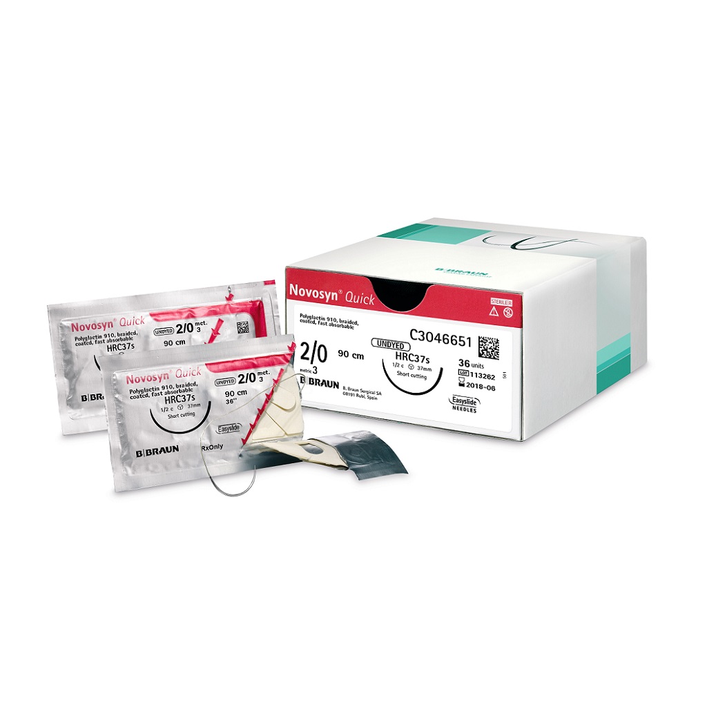Novosyn Quick HR37, 3,5 metric, USP 0, 70 cm, 36 Folien